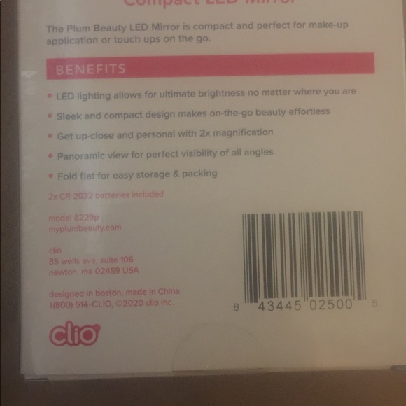 Plum Beauty compact LED tri fold mirror travel - Picture 9 of 9